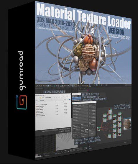 GUMROAD – MATERIAL TEXTURE LOADER 1.7.10 FOR 3DS MAX 2016 – 2023 WIN ...