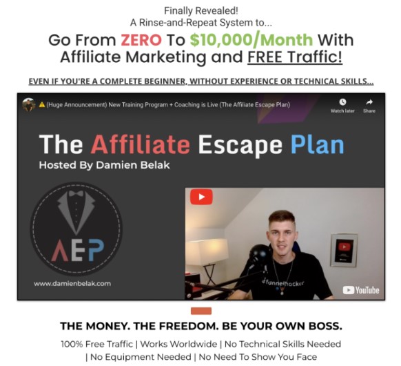 Damien Belak – The Affiliate Escape Plan