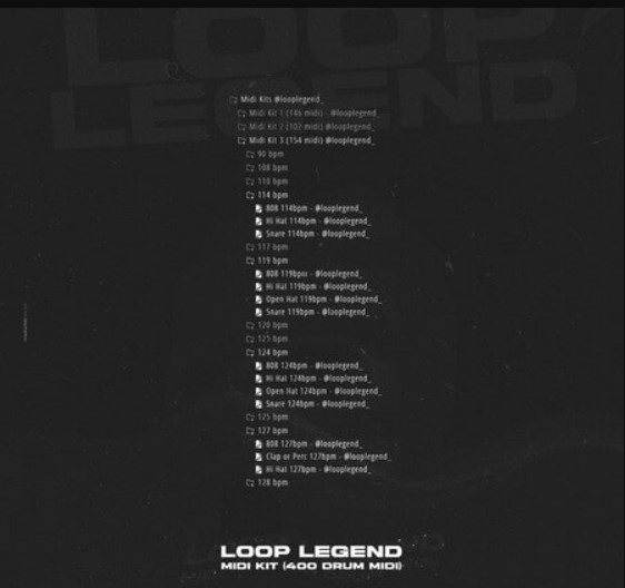 Loop Legend Midi Kit (400 Drum Midi) (Premium) Go Audio